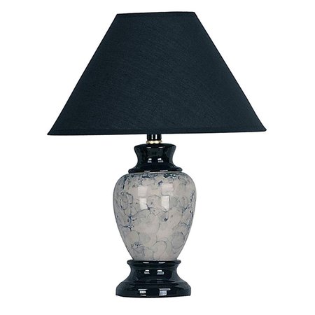 YHIOR 13 in. Ceramic Table Lamp - Black YH2629408